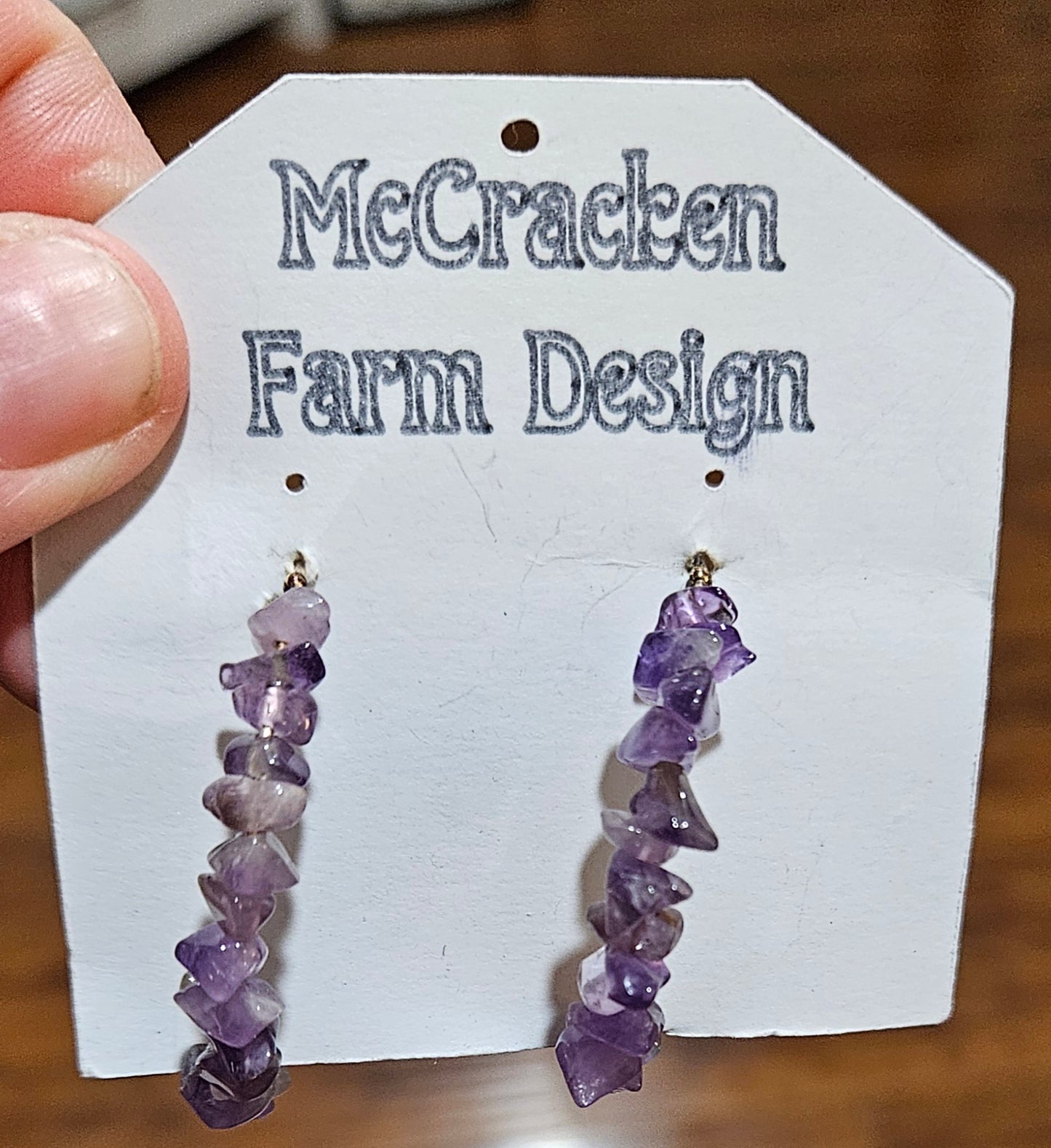 Amethyst hoops