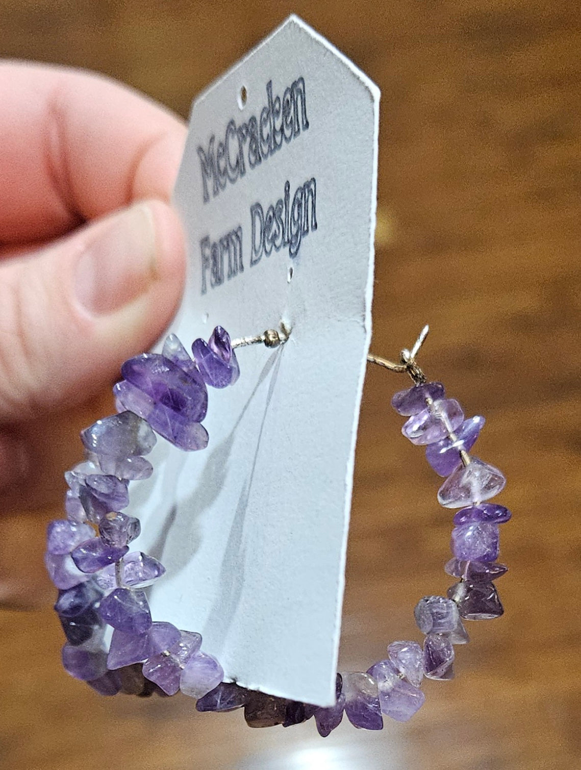 Amethyst hoops