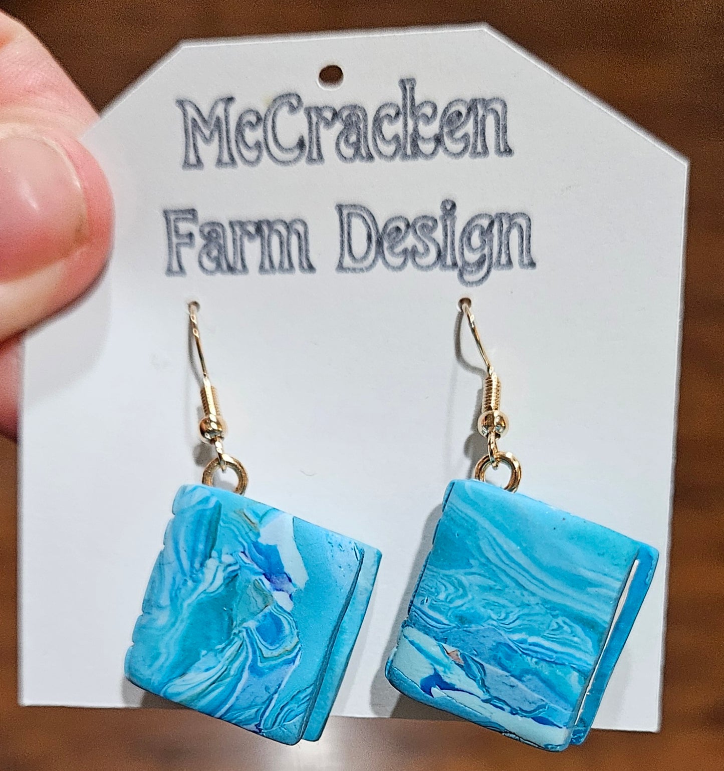 Clay book earrings