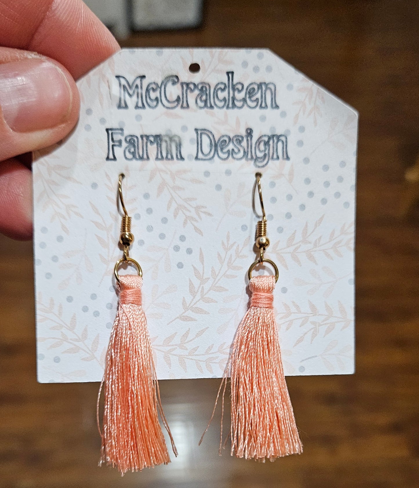 Pink tassel earrings